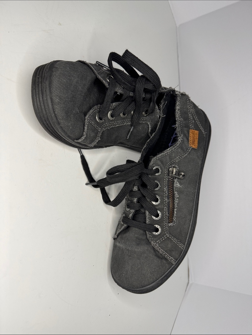 Blowfish Black Canvas Low-Top Sneakers